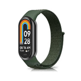 Niboow Strap Compatible with Xiaomi Smart Band 9 / Xiaomi Smart Band 8, Men Women Children Nylon Soft Lightweight Breathable Watch Band for Xiaomi Mi Band 9 / Xiaomi Mi Band 8 - Green